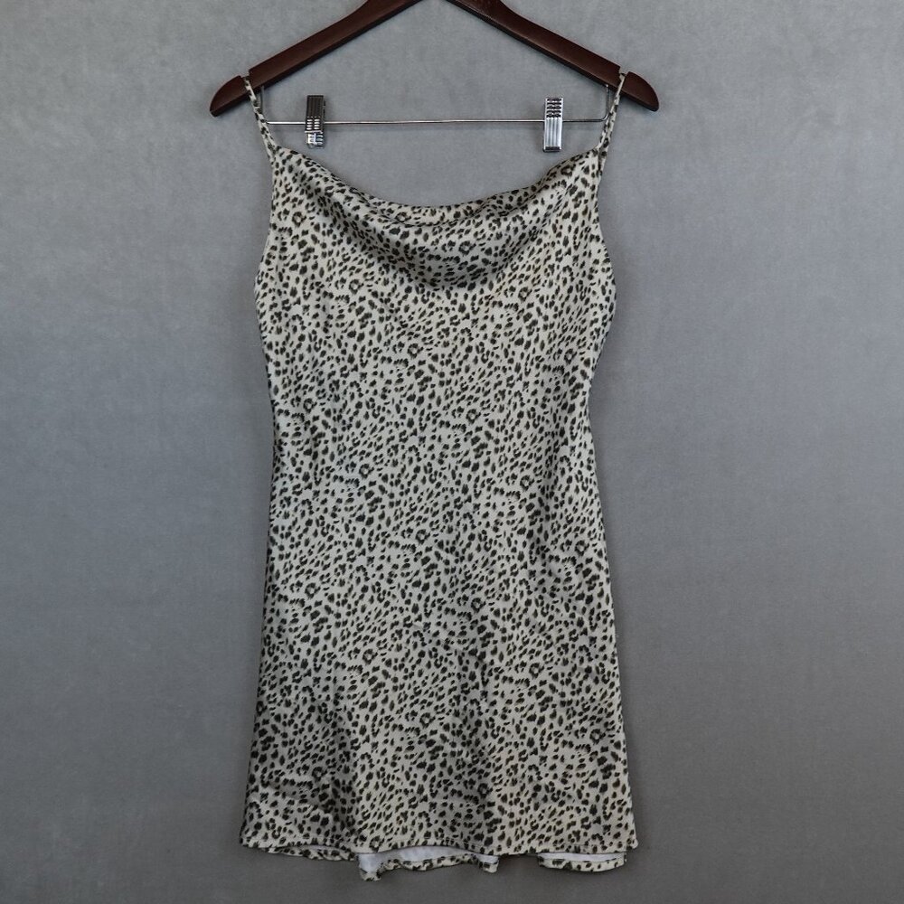 Princess Polly Slip Dress Womens 6 Leopard Print Satin Mini Betta Vanore